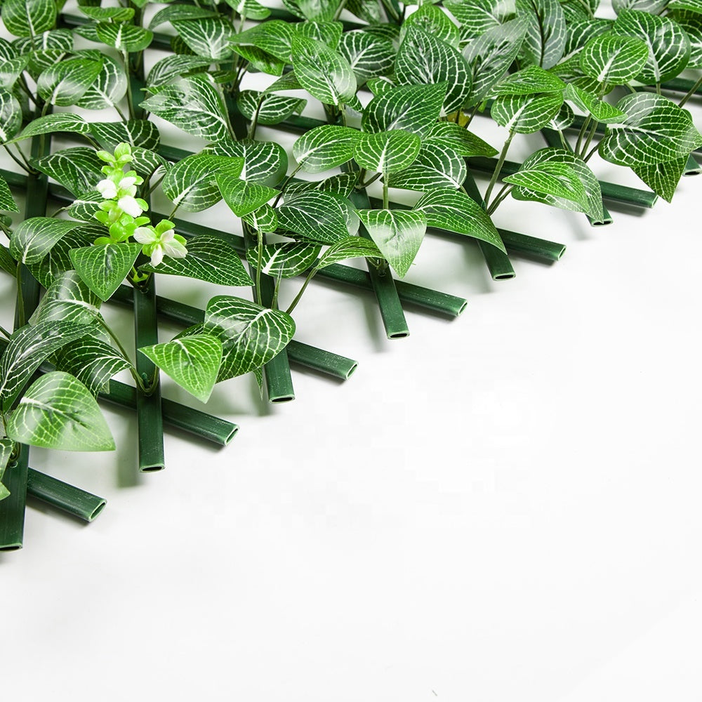 The trellis shown compressed and then extended, demonstrating its adjustable width