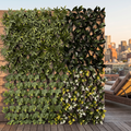 Artificial ivy privacy screen on a rooftop terrace