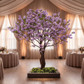 Artificial crabapple blossom tree in a wedding venue hall