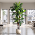 Artificial palm tree in a commercial showroom