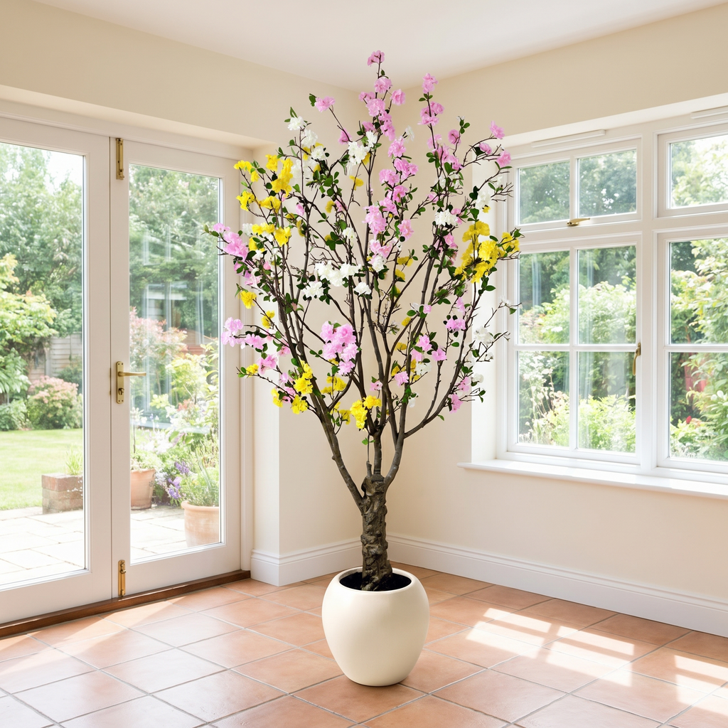 Large Artificial Begonia Flower Tree