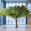 Artificial Oak Tree With Snowflake Leaves
