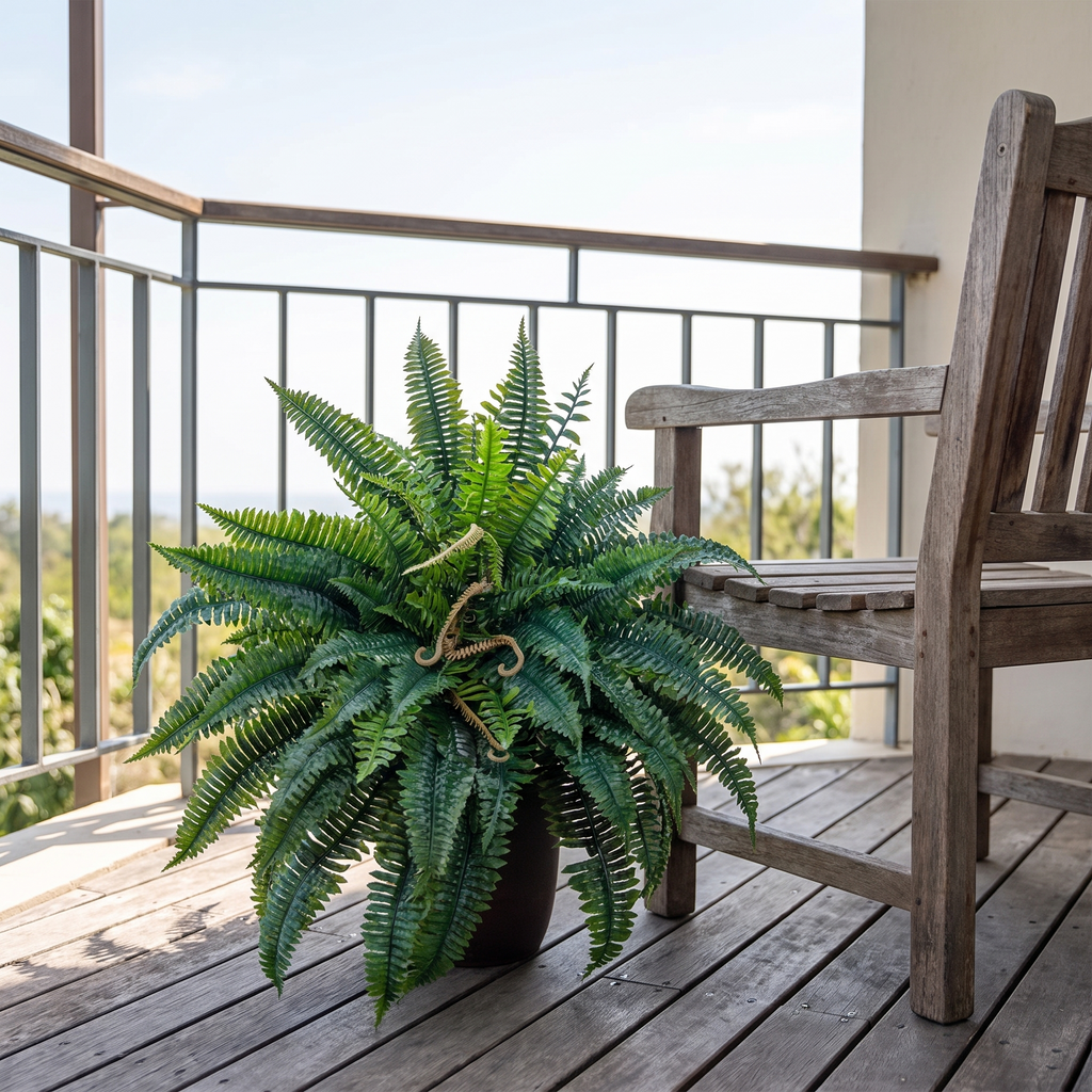 Artificial Boston Fern PE Shrubs