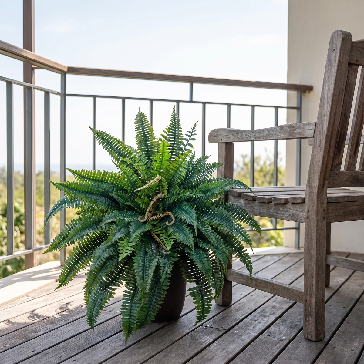 Artificial Boston Fern PE Shrubs