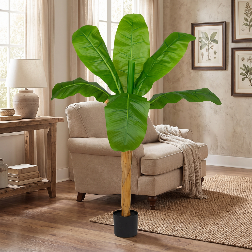 Signature Artificial Banana Tree PE Plastic Statement