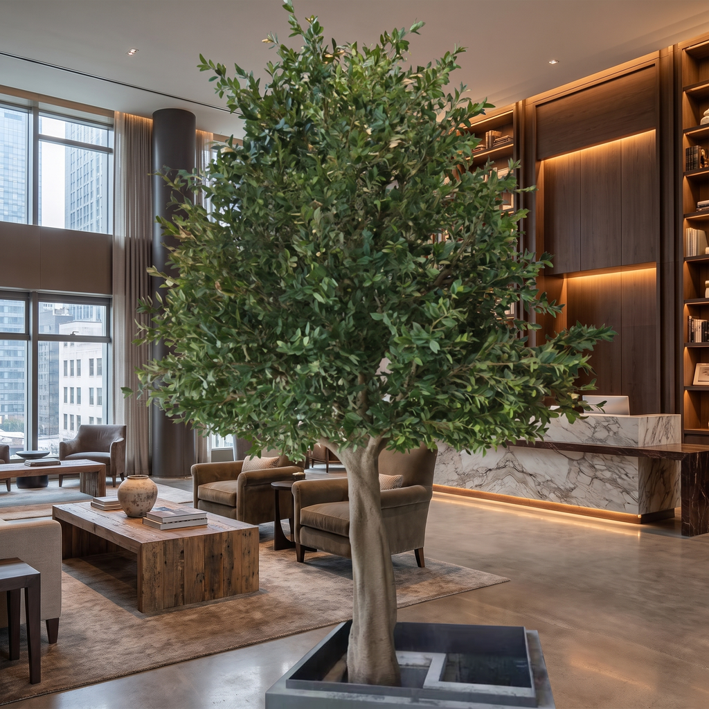 Artificial Banyan Tree Custom Shape Realistic Indoor Decor