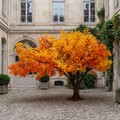 Artificial Ginkgo Tree Fiberglass Trunk Hospitality Use