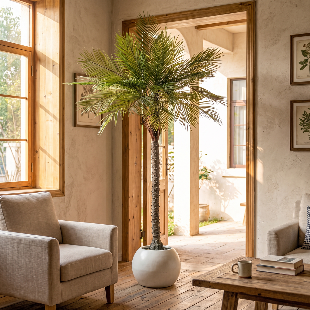 Artificial Palm Tree 7.5ft Natural Look Indoor Use