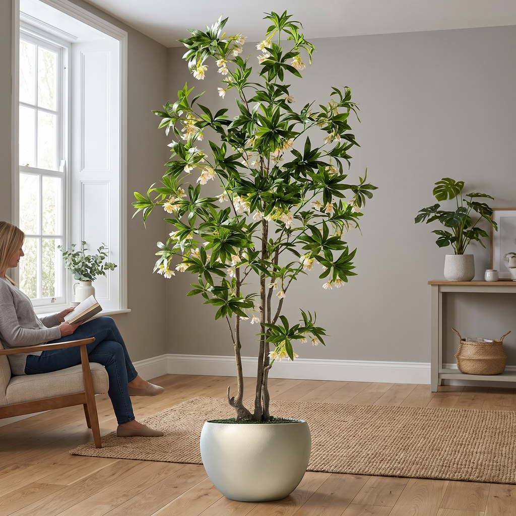 Artificial Pieris Plant Realistic Look Office Home