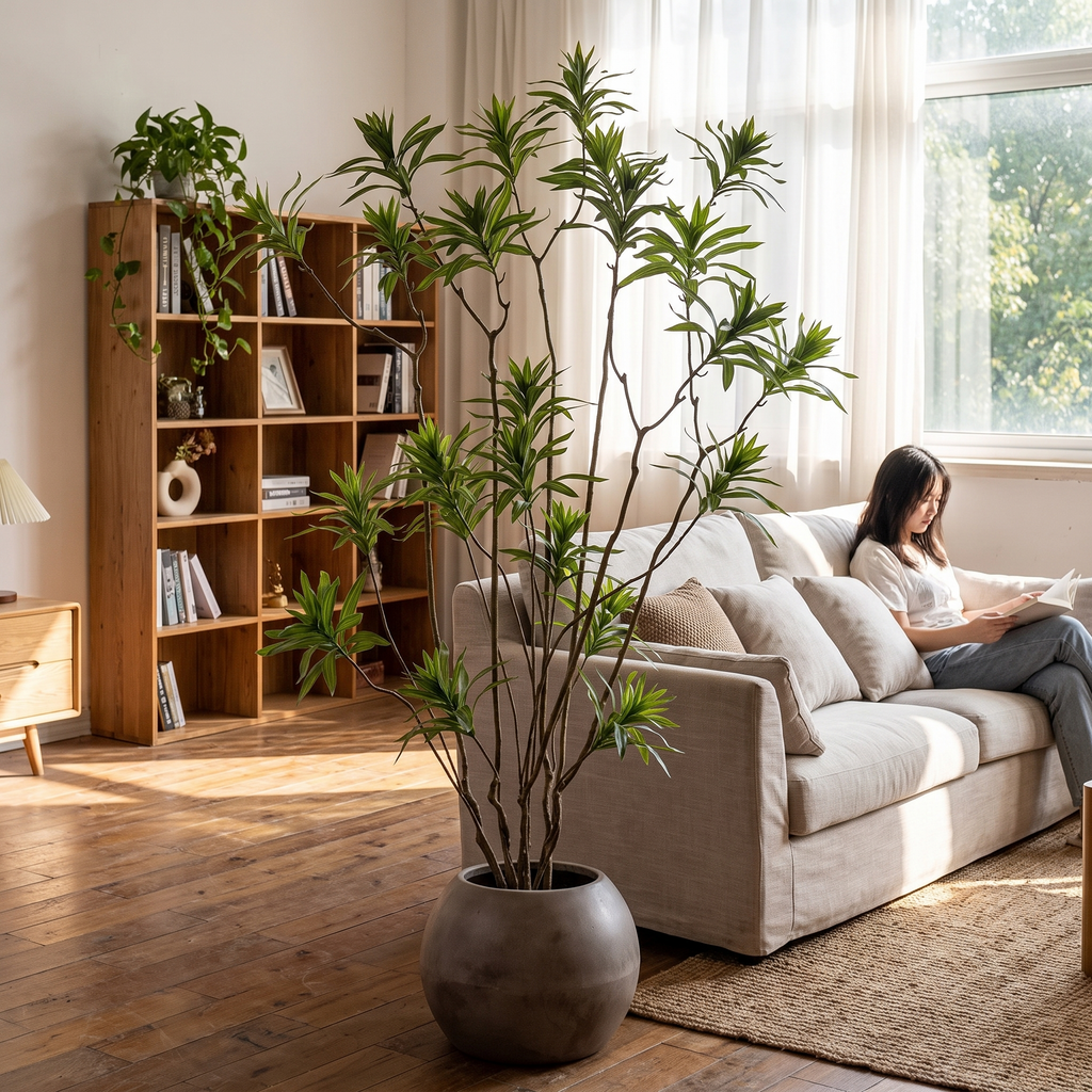 Artificial Bamboo Tree Lifelike Foliage Indoor Decor