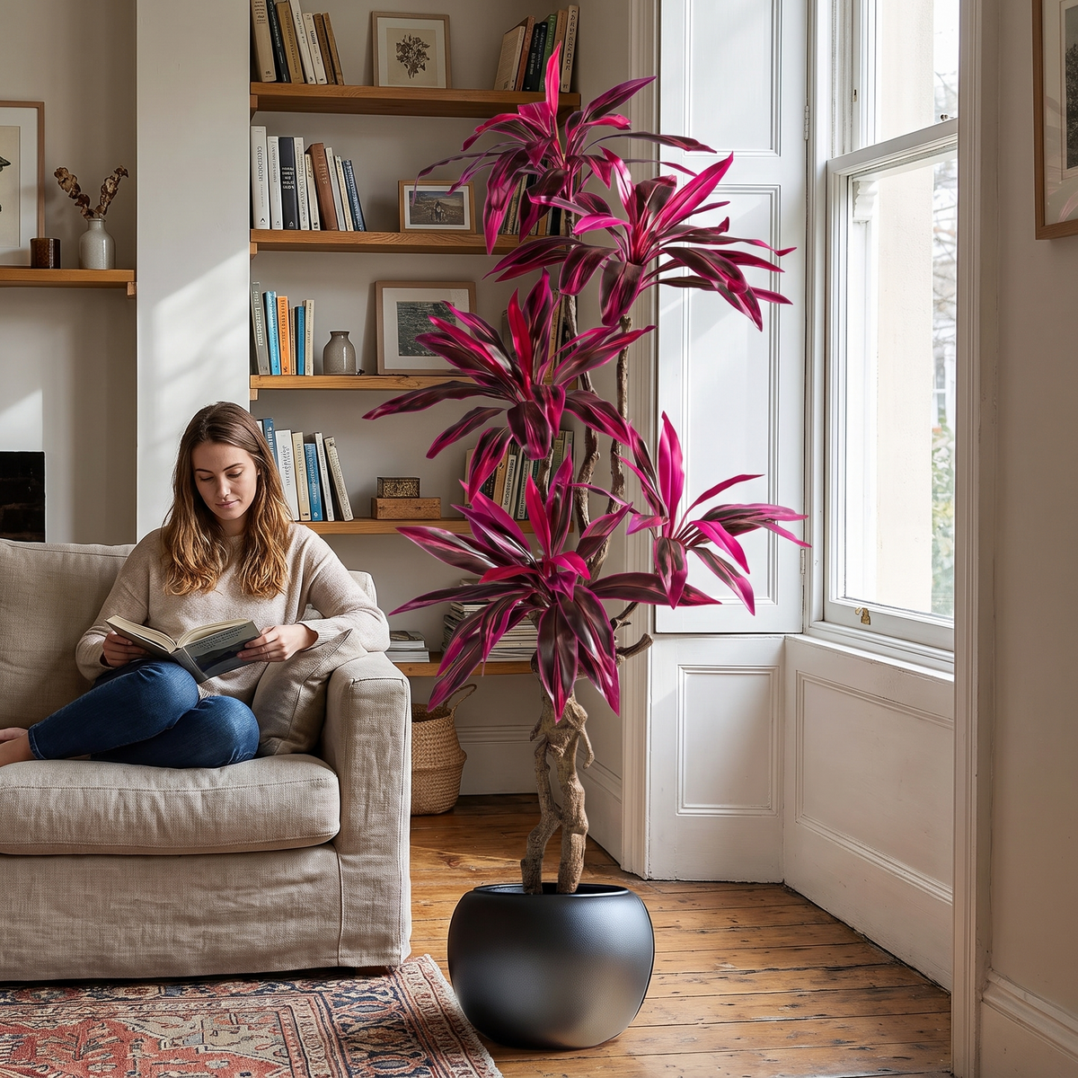 Brazilian Iron Wood Artificial Green Landing Plant for Home Interior