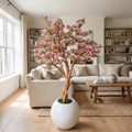 Artificial Cherry Blossom Magnolia Tree Vibrant Silk Petals Indoor Display