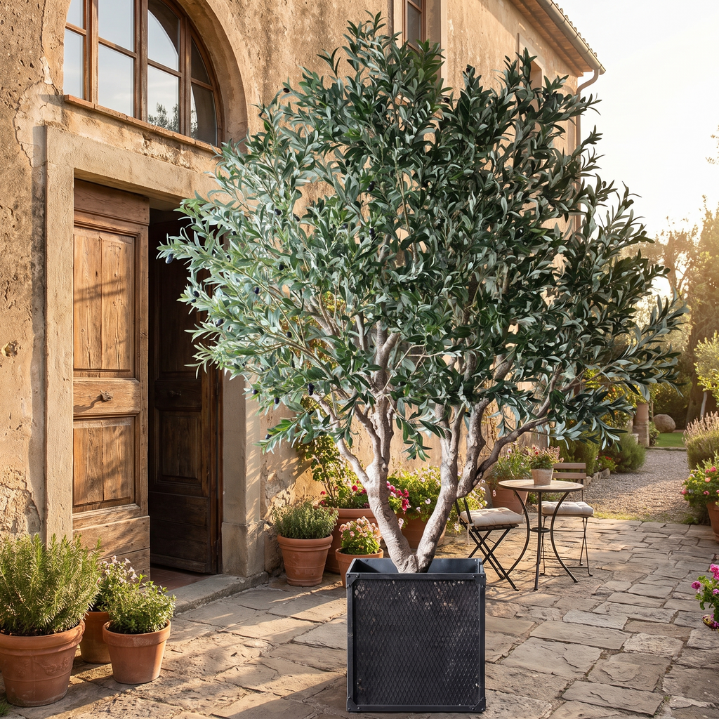 Artificial Olive Tree 7.8 FT Y-Shaped Indoor Use
