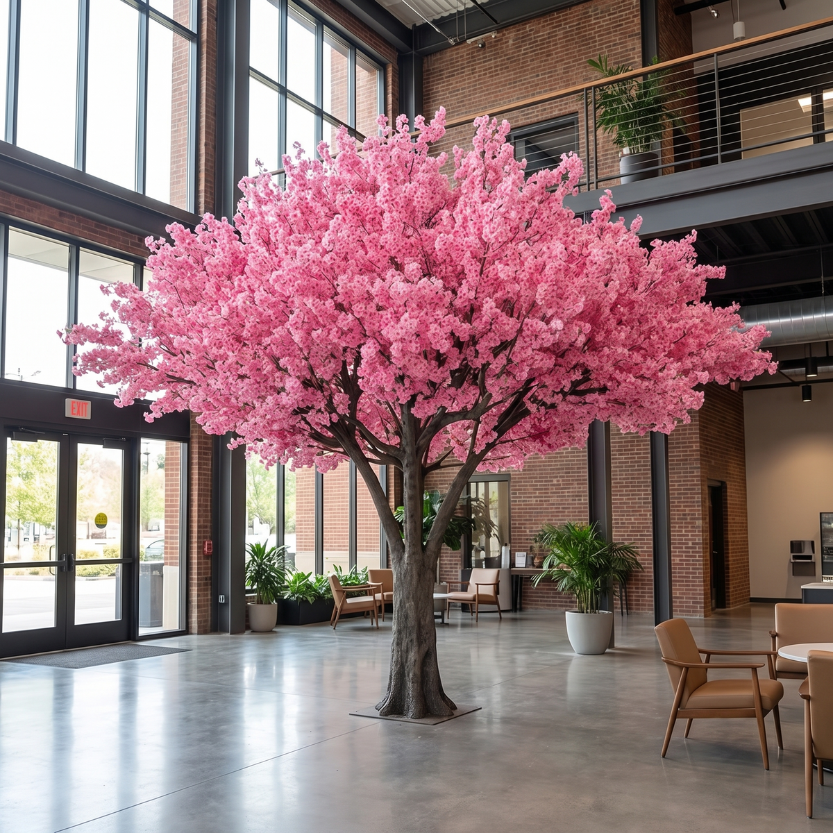Artificial Cherry Blossom Tree 10ft Vibrant Pink Indoor Use