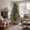 Large artificial Christmas tree shown in an indoor setting