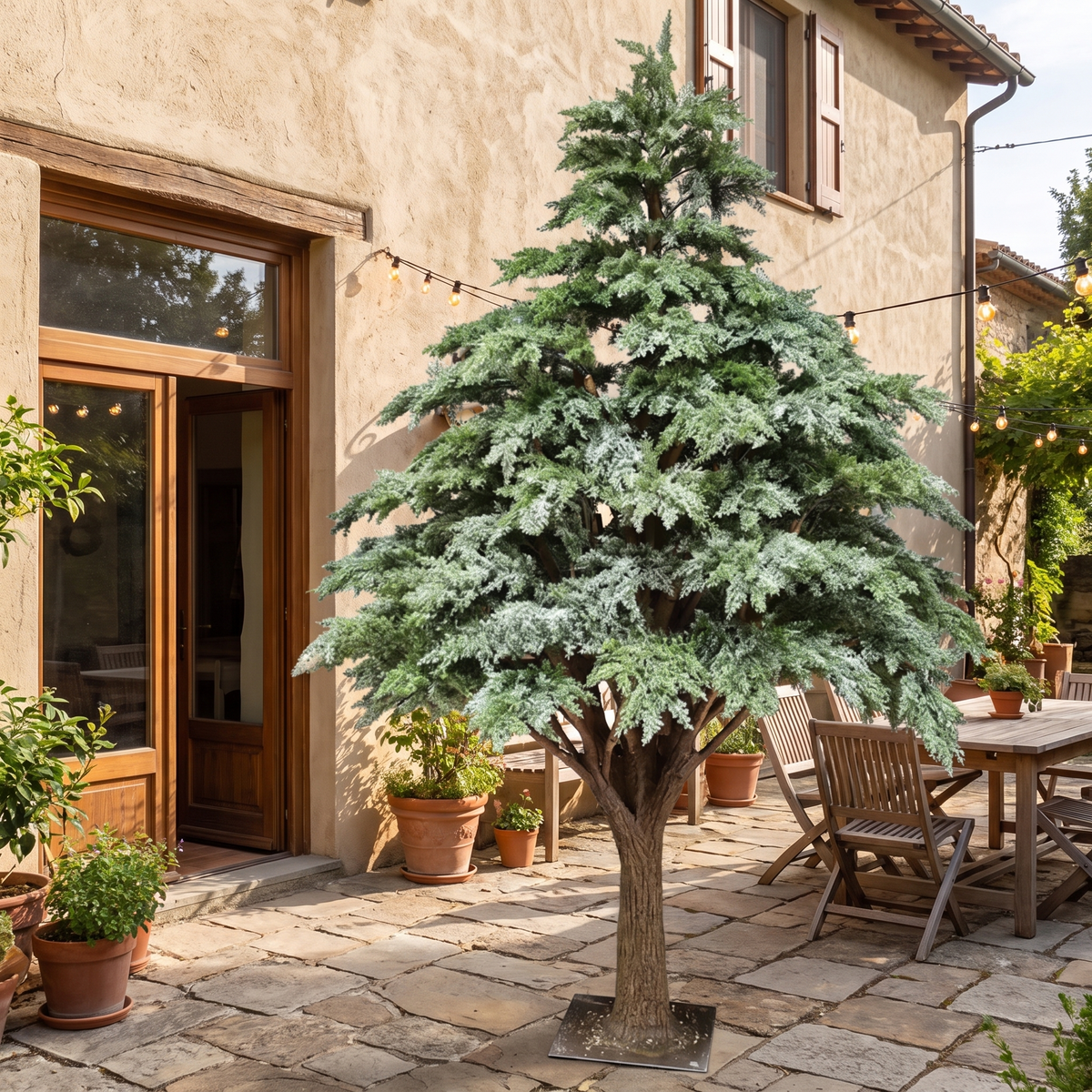 Artificial Pine Tree Lifelike Appearance Indoor Use