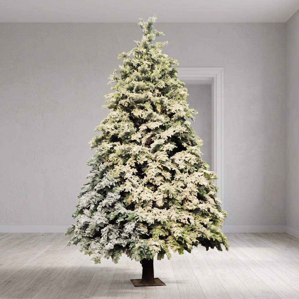 Artificial Cedar Tree 6ft Snow Flocking For Indoor Use