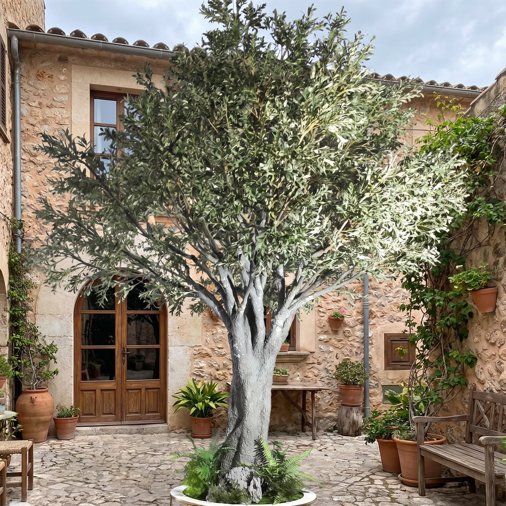 Artificial Olive Tree 4.8m White Planter Indoor Use