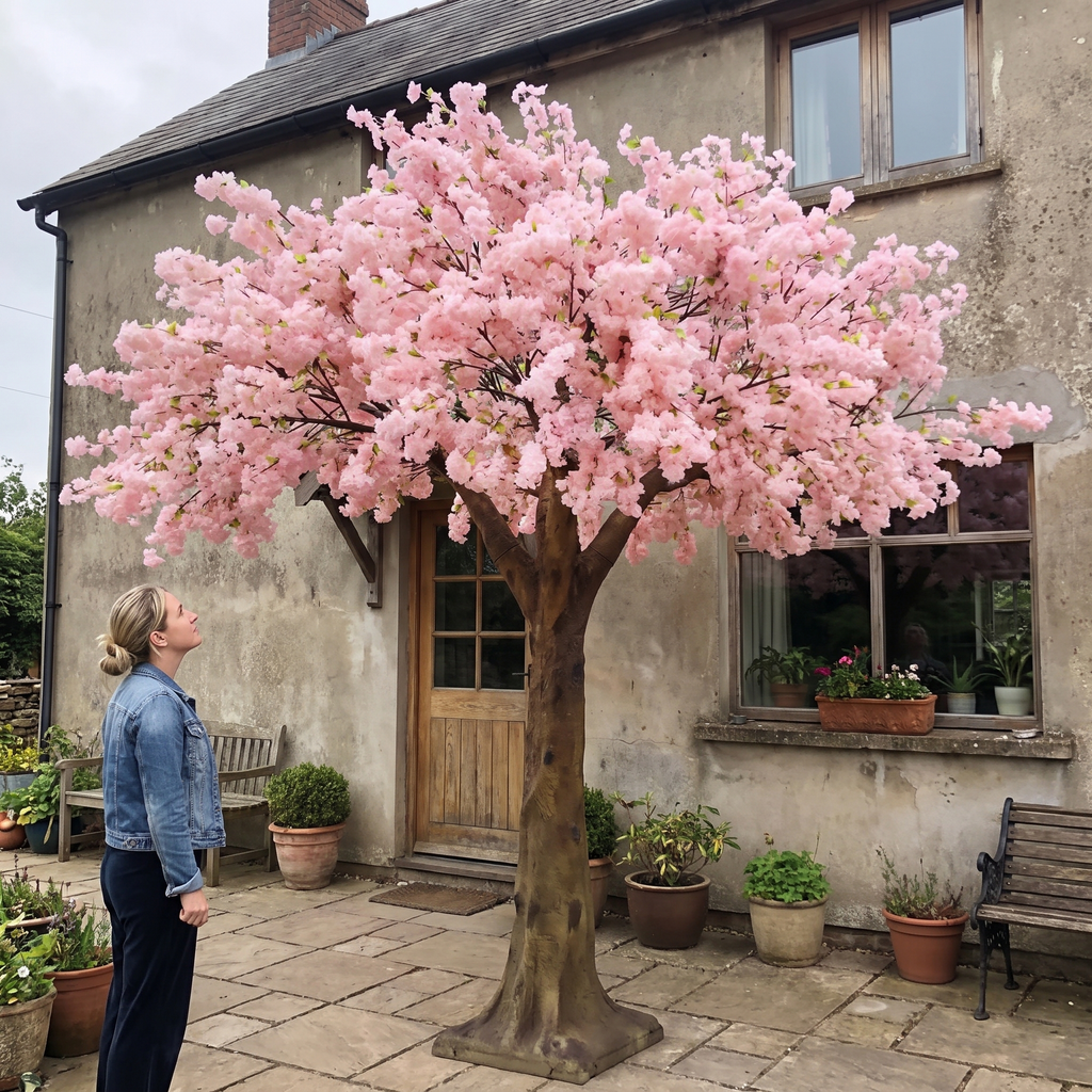 Artificial Cherry Blossom Tree 3.5 M Vibrant Pink Indoor Outdoor