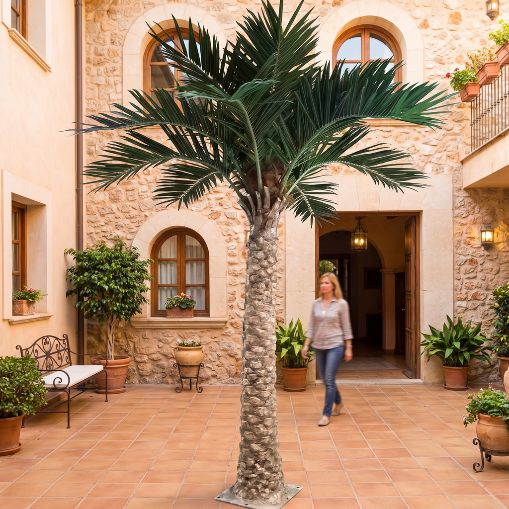 Artificial Canary Date Palm Tree Customized Height Outdoor Display