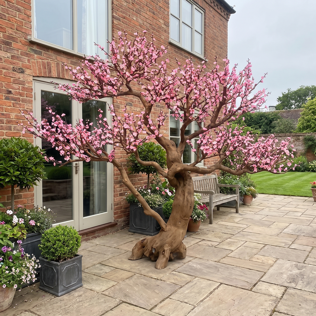 Artificial Cherry Blossom Tree Large Realistic Look Indoor Outdoor