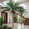 Artificial Coconut Palm Tree Large Natural Wood Trunk Outdoor Use