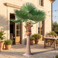 Artificial Palm Tree Lifelike Fan Leaves Outdoor Use
