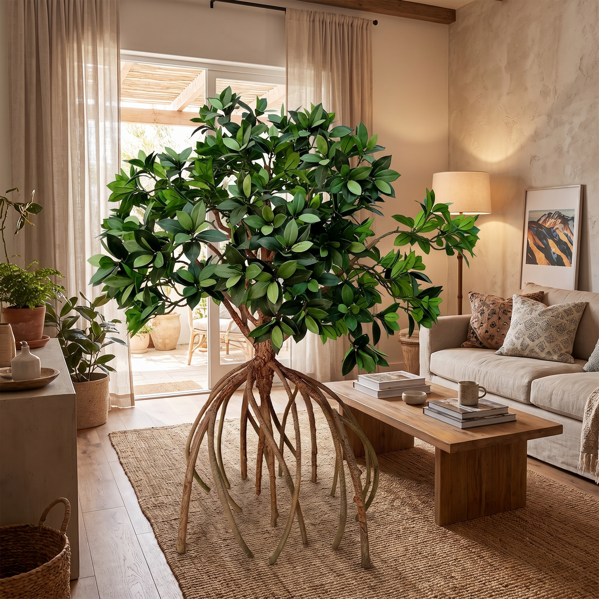 Artificial Large Mangrove Tree Custom Size Indoor Outdoor Use