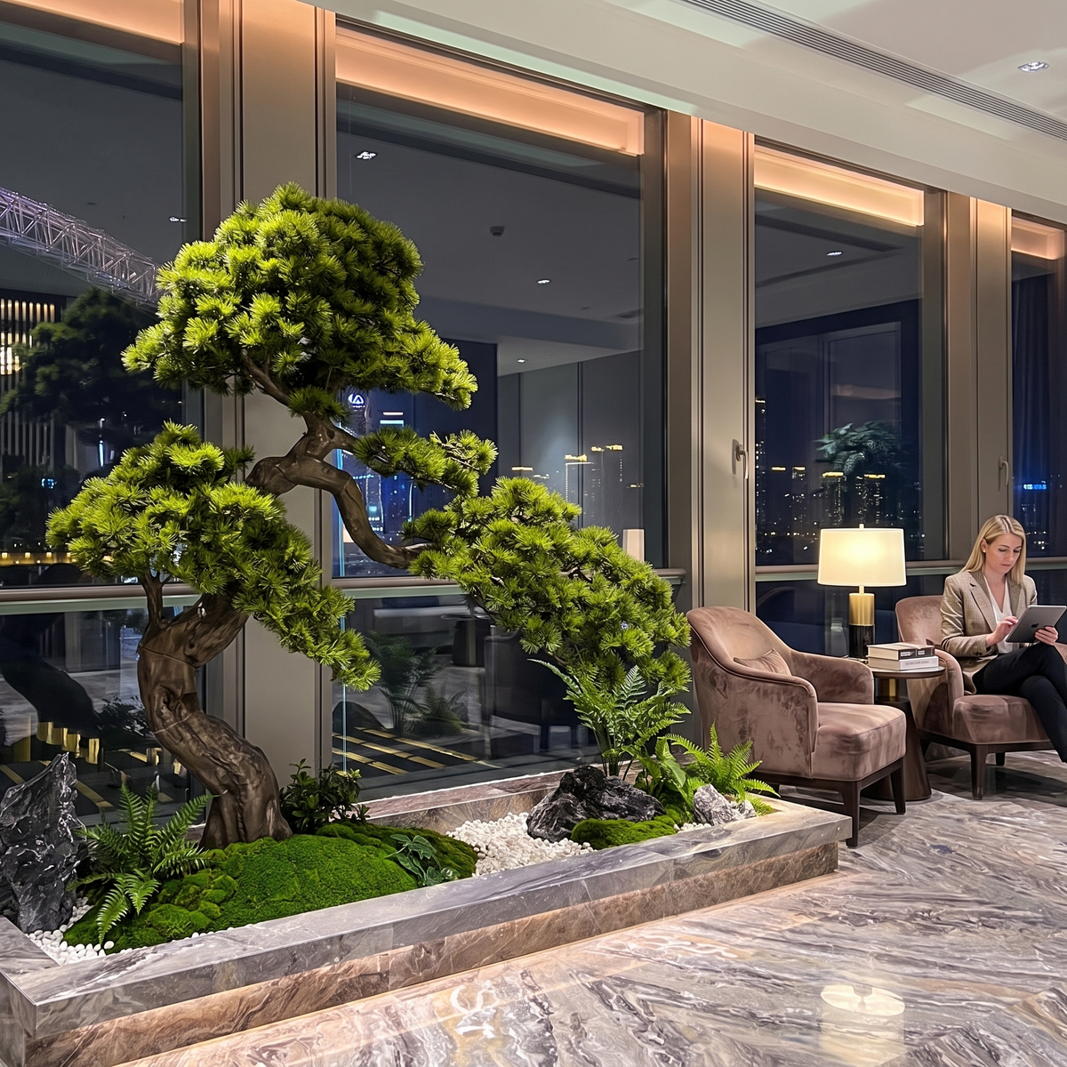 Artificial Pine Tree for Indoor Landscaping