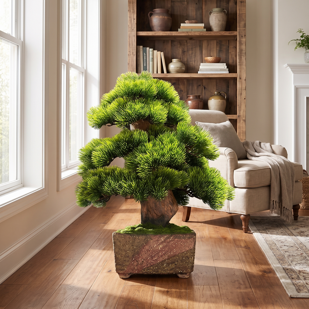 Artificial Pine Bonsai for Home Decor