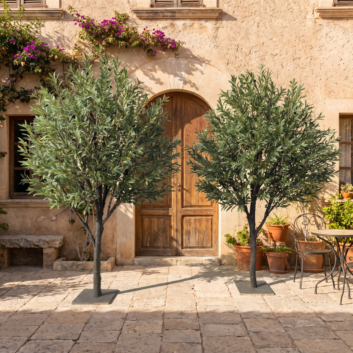 Artificial Olive Tree Indoor Outdoor with Real Wood Trunk