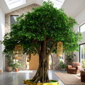 Artificial Ficus Tree with Fiberglass Trunk for Decoration