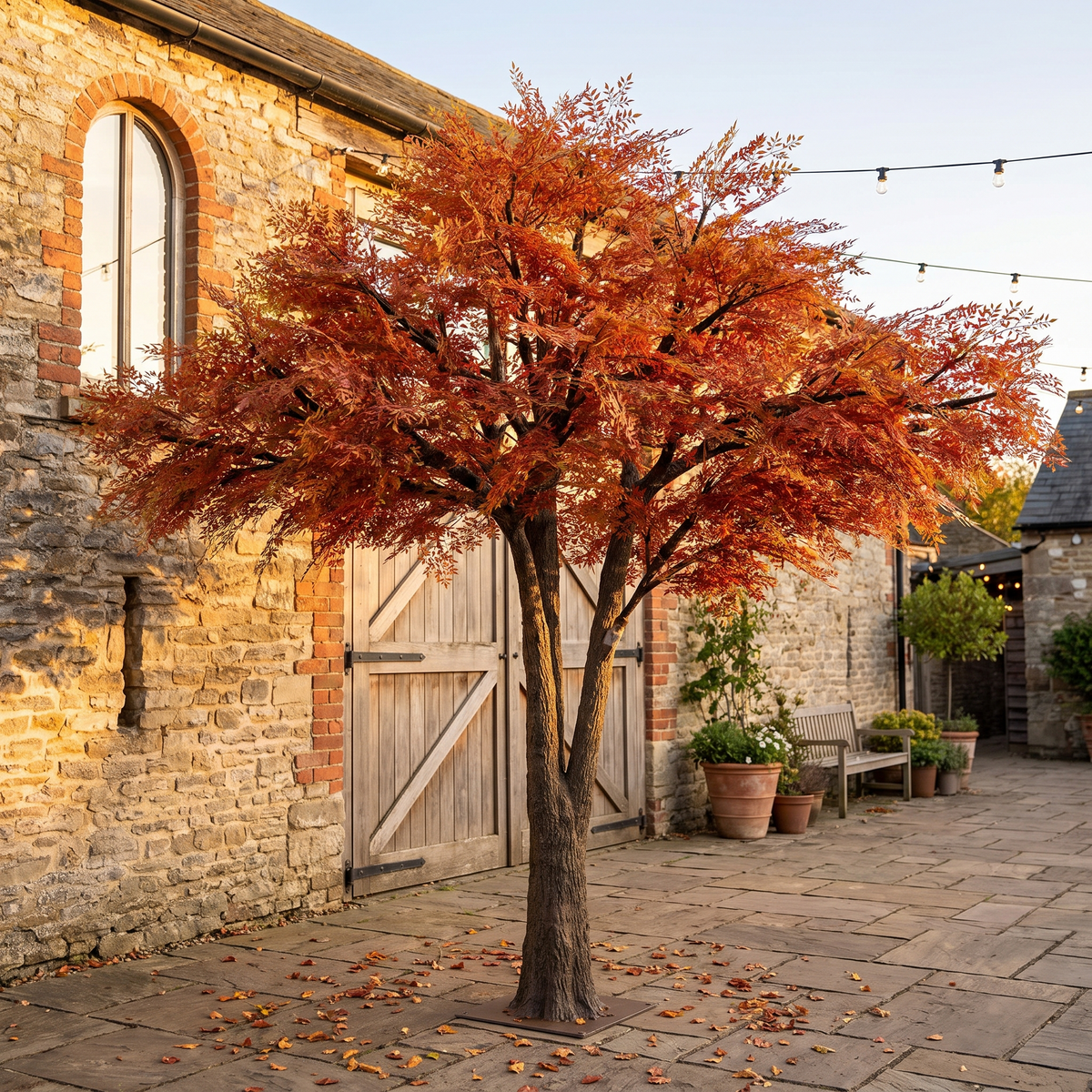 Colorful Faux Nandina Tree for Indoor Outdoor Decor