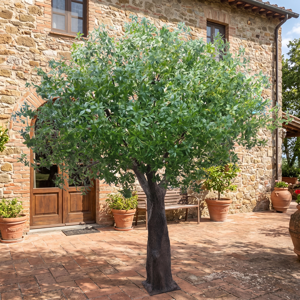 Silk Leaf Artificial Osmanthus Tree for Garden Decor