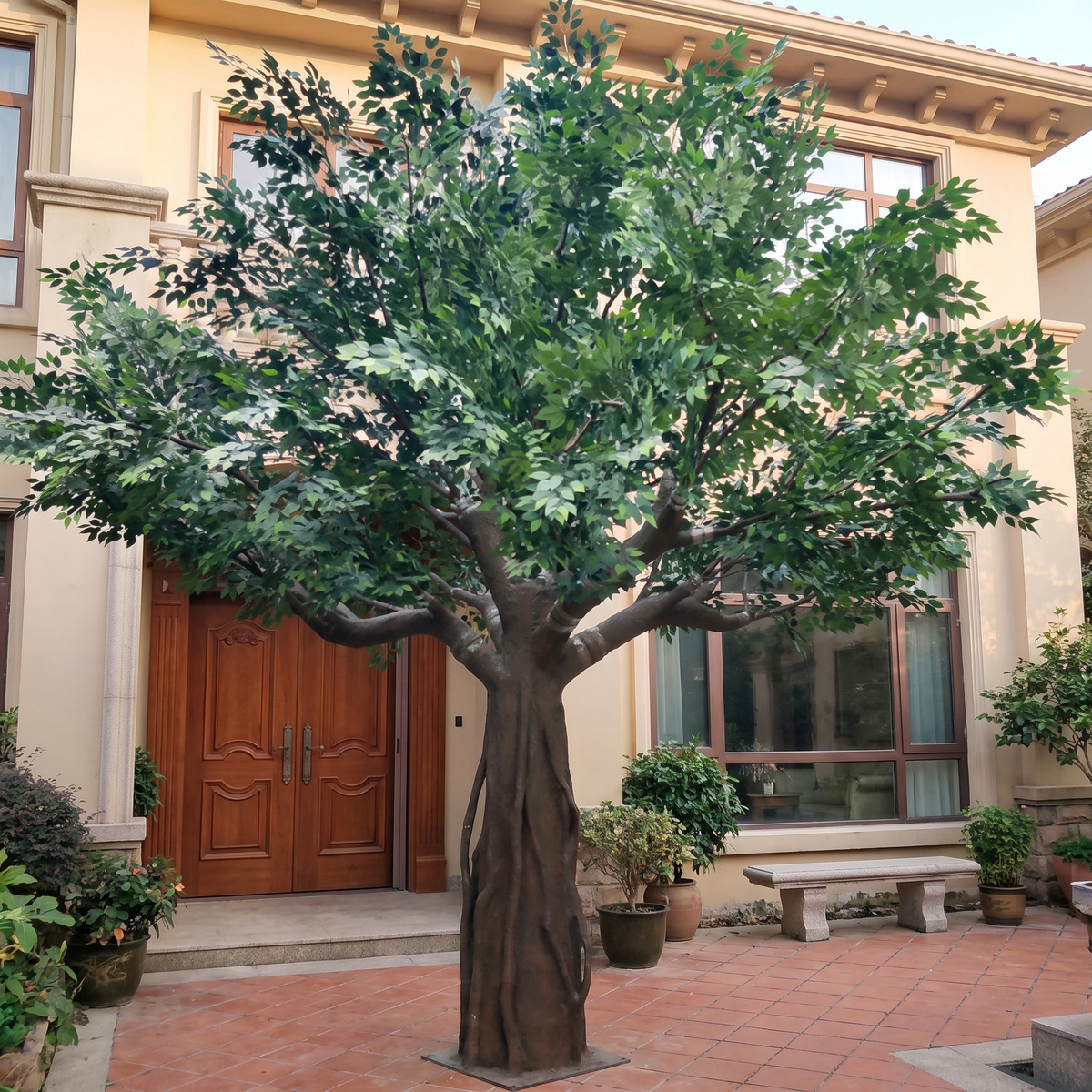 Artificial Ficus Banyan Tree for Indoor Decor
