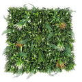 Vertical plant wall panel, 100x100cm of army-green foliage for indoor and outdoor use