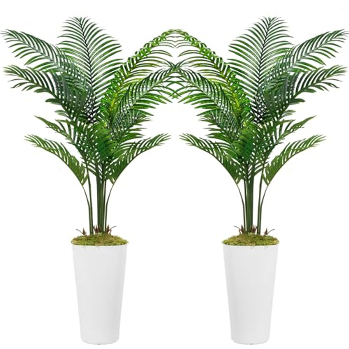 Artificial Palm Tree — 12 Leaves, Durable PE Foliage
