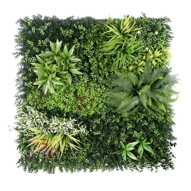 Vertical artificial grass wall panel in 100x100cm, made for modern interior greenery
